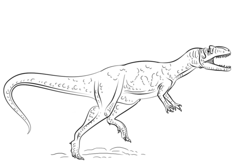 Allosaurus Dinosaur Coloring Page